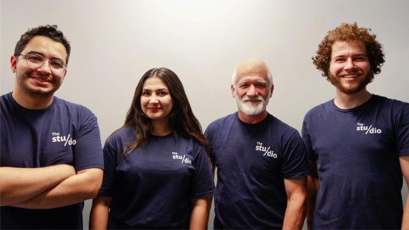 The Stu/dio team: Sepehr Vaez Afshar, Sarvin Eshaghi, Dan Cermak, and Robbie Sieczkowski